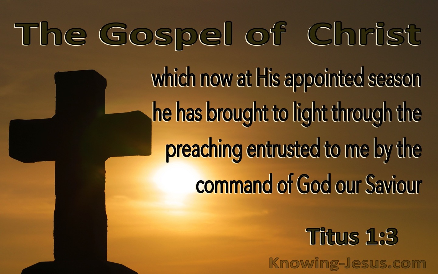 Titus 1:3 The Gospel Of Christ (orange)
